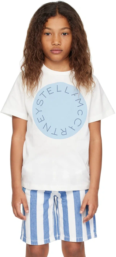 Stella Mccartney Kids White Disc T-shirt In 101 White