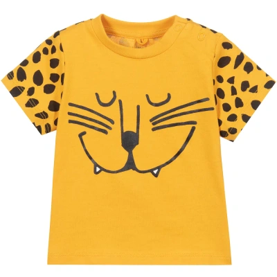 Stella Mccartney Babies'  Kids Yellow Cheetah Cotton T-shirt