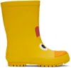 Stella Mccartney Kids Yellow Chicken Graphic Boots In 238 Yellow