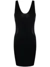 Stella Mccartney Knit Mini Dress In Black In Black