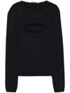 Stella Mccartney Knitwear Top Featuring Cut-out Detail In Black