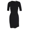 Stella Mccartney Knee Length Dress In Black Wool In Black