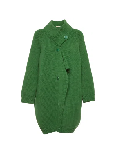 Pre-owned Stella Mccartney Kniitted Oversized Coat In Green