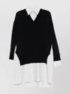 Stella Mccartney Crew-neck Sweater Shirt Midi Dress In Multi