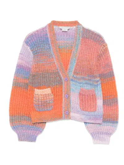 Stella Mccartney Kids' Knit Cardigan In Orange