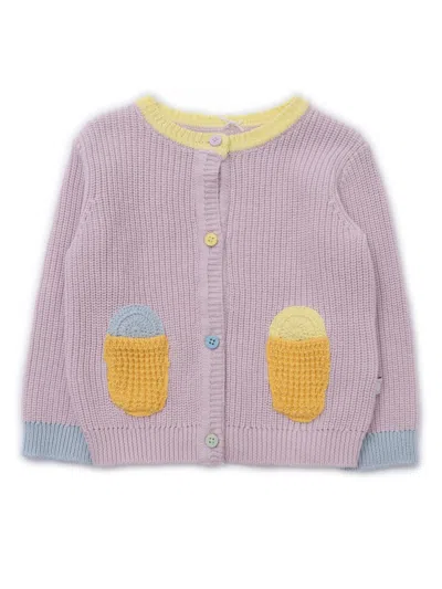 Stella Mccartney Kids' Knit Cardigan In Purple