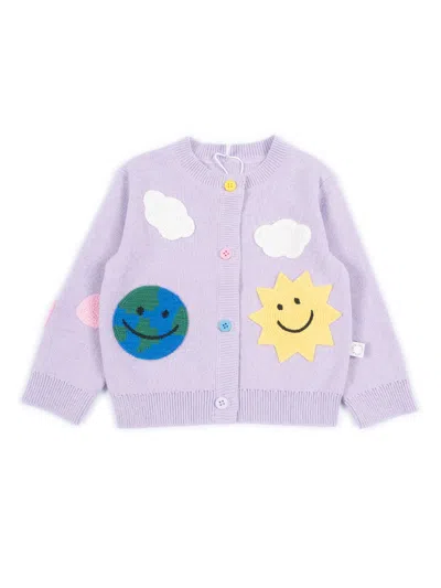 Stella Mccartney Babies' Knit Cardigan In Purple