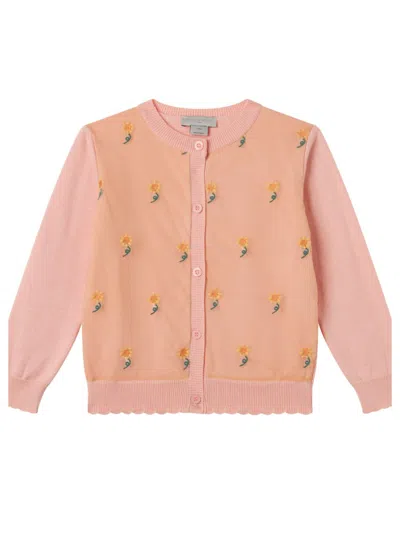 Stella Mccartney Kids' Knit Cardigan In Salmon Pink