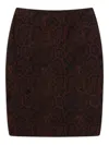 Stella Mccartney Snakeskin-print Pencil Midi Skirt In Brown