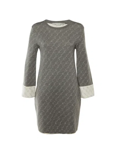 Pre-owned Stella Mccartney Knit Mini Dress In Gray