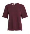 Stella Mccartney Knit Short-sleeve Top In Burgundy
