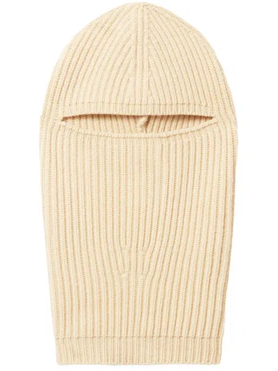 Stella Mccartney Knitted Balaclava In 黄色