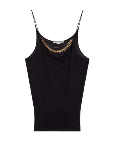 Stella Mccartney Knitted Sling Vest In Black