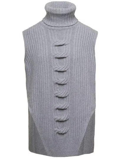 Stella Mccartney Knitted Vest In Gray