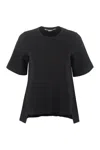 Stella Mccartney Strong Silhouette Short-sleeve Knitted Jumper In Black