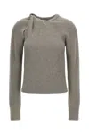 Stella Mccartney Knitwear With Asymmetric Detail And Ribbed Texture In 1121