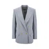 Stella Mccartney L Double-breasted Oversized Jacket In Blue