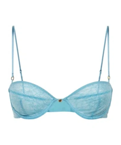 Stella Mccartney Lace Balconette Bra In Blue