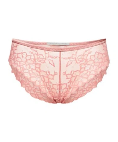 Stella Mccartney Lace Brief W/silk Trim In Pink