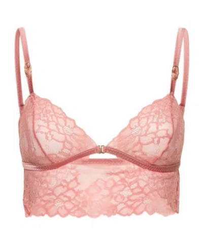 Stella Mccartney Lace  Cup Bra W/lace Trim In Pink