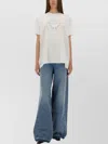 Stella Mccartney Relaxed-fit T-shirt With Lace Insert In White