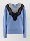 Stella Mccartney Miracle Lace Wool Shirt Miracle Lace In Blue