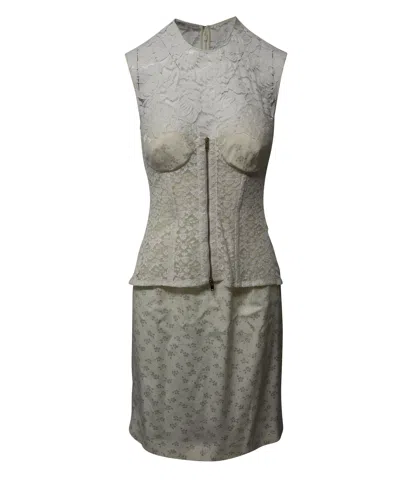 Stella Mccartney Lace Dress In Cream Cotton In White