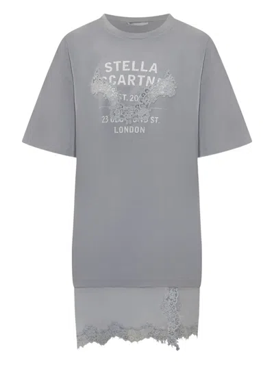 Stella Mccartney Lace-embellished Cotton Mini Dress