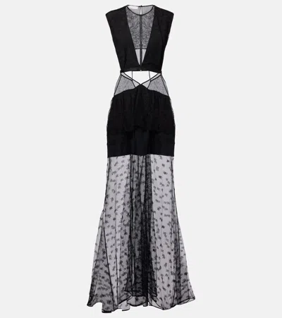 Stella Mccartney Lace Gown In Black