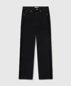 Stella Mccartney Lace High-rise Straight Leg Jeans In Black