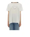 Stella Mccartney Lace Detail Graphic Print T-shirt In White
