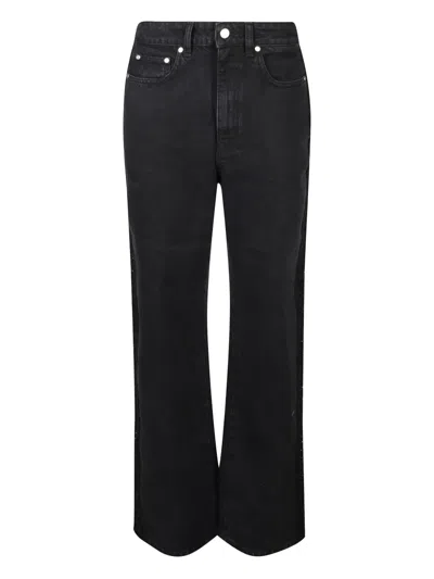 Stella Mccartney Lace-insert Jeans In Black