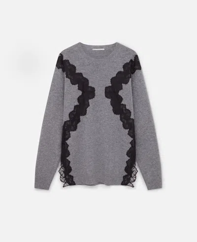 STELLA MCCARTNEY LACE INSERT LONG SLEEVE JUMPER