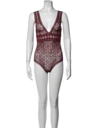 Pre-owned Stella Mccartney Lace Lace Pattern Pajamas W/ Tags In Red