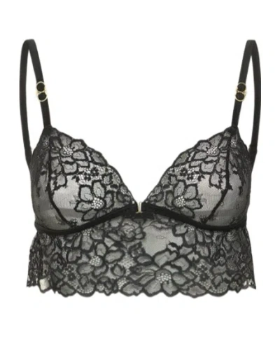 Stella Mccartney Lace Lux Soft Cup Bra W/lace Trim In Black