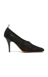 Stella Mccartney Lace On Mesh Pumps In Black