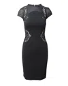 Stella Mccartney Lace Pattern Knee-length Dress In Black Modal In Black