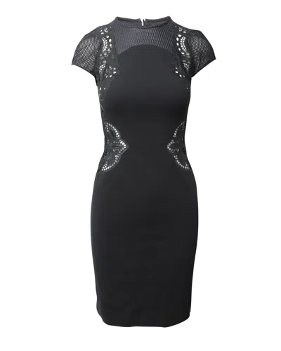 Stella Mccartney Lace Pattern Knee-length Dress In Black Modal