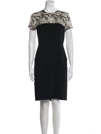 Pre-owned Stella Mccartney Lace Pattern Knee-length Dress In Blue