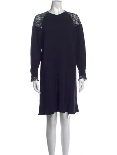 Pre-owned Stella Mccartney Lace Pattern Knee-length Dress In Blue