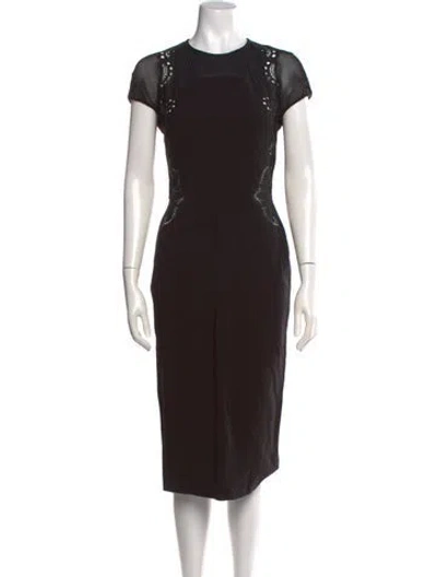 Pre-owned Stella Mccartney Lace Pattern Knee-length Dress In Brown