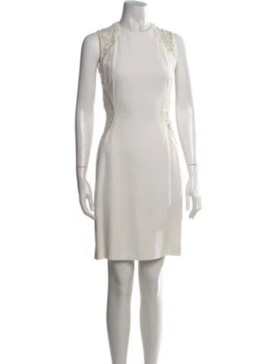 Pre-owned Stella Mccartney Lace Pattern Knee-length Dress In White