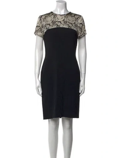 Pre-owned Stella Mccartney Lace Pattern Midi Length Dress In Black