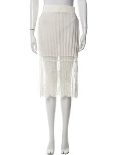 Pre-owned Stella Mccartney Lace Pattern Midi Length Skirt In Neutrals