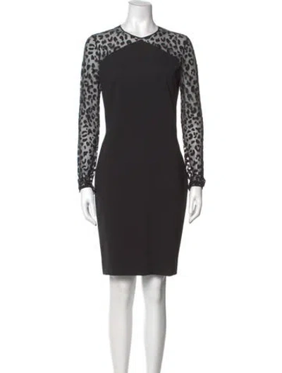 Pre-owned Stella Mccartney Lace Pattern Mini Dress In Black
