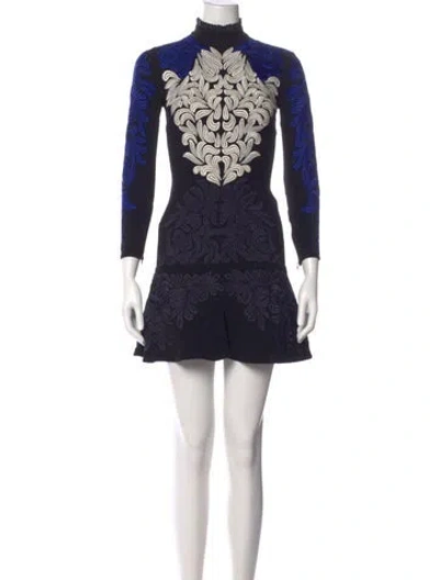 Pre-owned Stella Mccartney Lace Pattern Mini Dress In Black