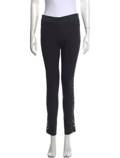 Pre-owned Stella Mccartney Lace Pattern Skinny Leg Pants In Black