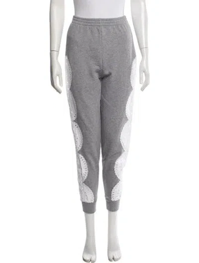 Pre-owned Stella Mccartney Lace Pattern Sweatpants In Gray