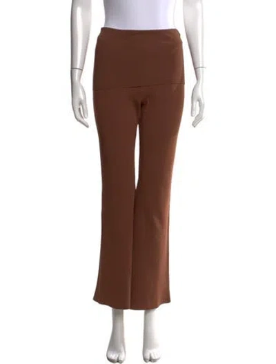Pre-owned Stella Mccartney Lace Pattern Wide Leg Pants In Brown