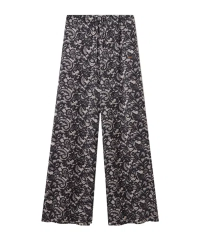 Stella Mccartney Lace Print Oversized Drawstring Pants In Multi